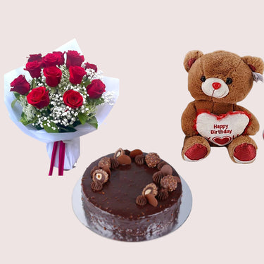 Ferrero Rocher Cake with Roses